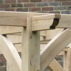 Green oak pergol