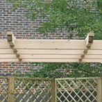 Green oak pergola