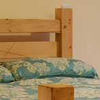 Green and seasoned oak king size bed