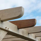 Green oak pergola